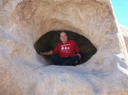 Michael in joshua Tree Cave