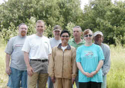 Frank Hayes, Michael Lapina, Rusty and Espie Mortimer, Gary Lapina,  Brian and Joy Walkenspaw