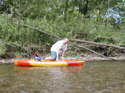 Frank Hayes working around shallows
